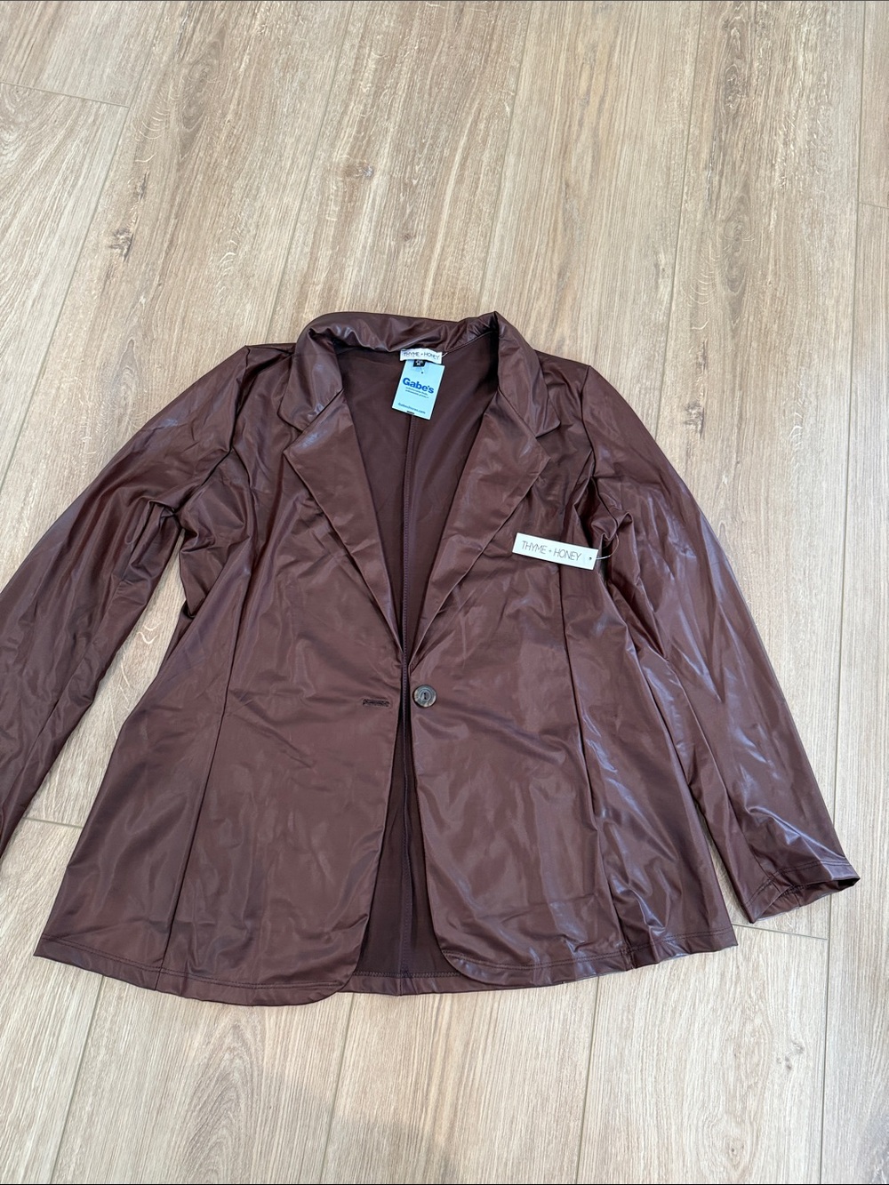 NWT Time & Honey Brown/Burgundy polyester/spandex Blazer